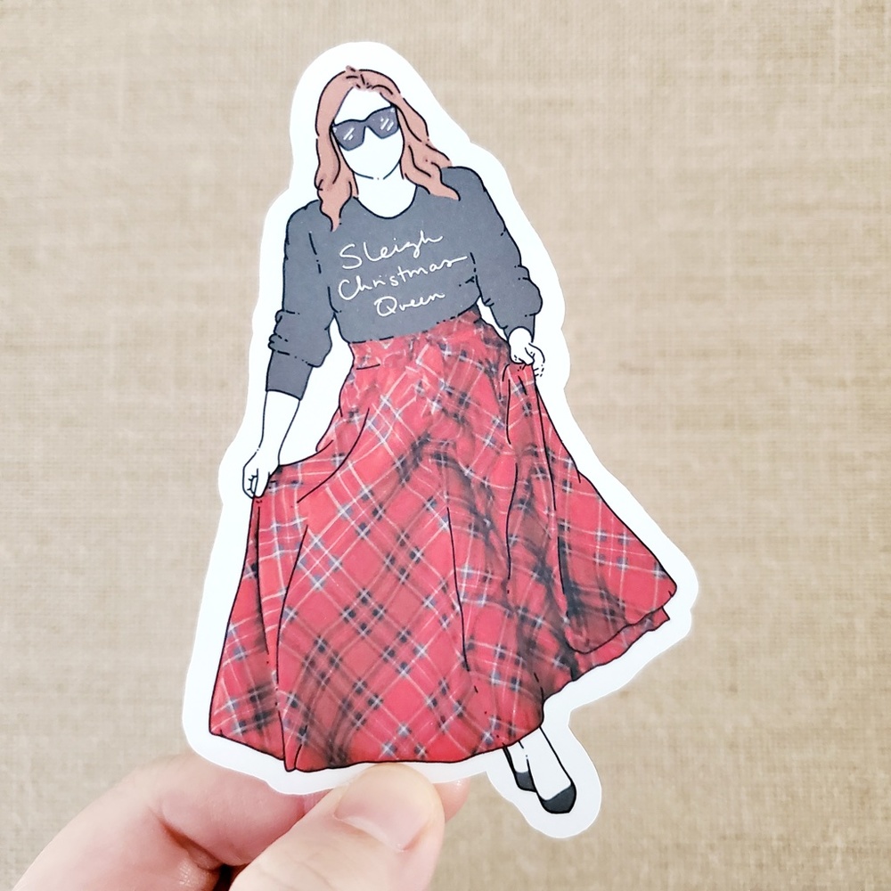 LB055 STICKERS Sleigh Christmas Queen Custom Poshmark Stickers Perosnalizable - Picture 6 of 7